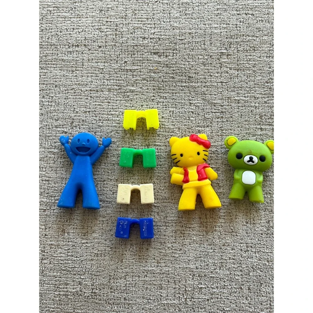 Fun Chop Chopstick Helpers Set‎ Hello Kitty Rilakkuma Character Trainers 7pc Lot